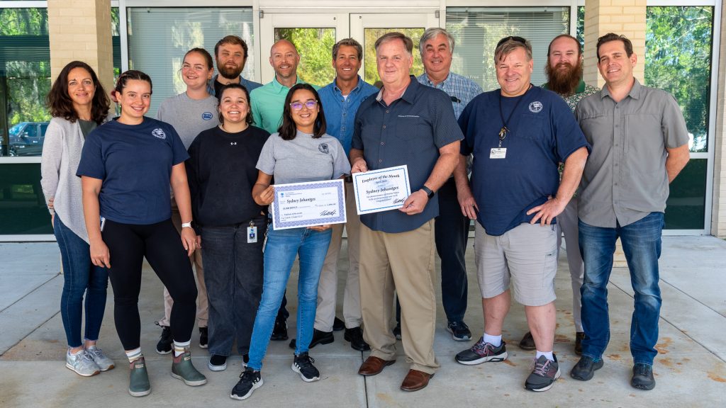 Congratulations to Sydney Johantges, the District’s April Employee of the Month! Sydney is an Environmental Scientist II, working in the Bureau of Water Resource Information in Palatka. She is recognized for demonstrating the District’s core values to build trust, develop partnerships, accept accountability and achieve results.