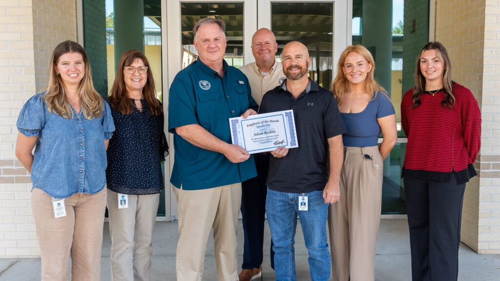 Congratulations to Adam Boykin, the District’s Employee of the Month! Adam is recognized for his exceptional service, professionalism and meaningful contributions to the Agricultural Assistance Program and the Consumptive Use Permitting (CUP) program.