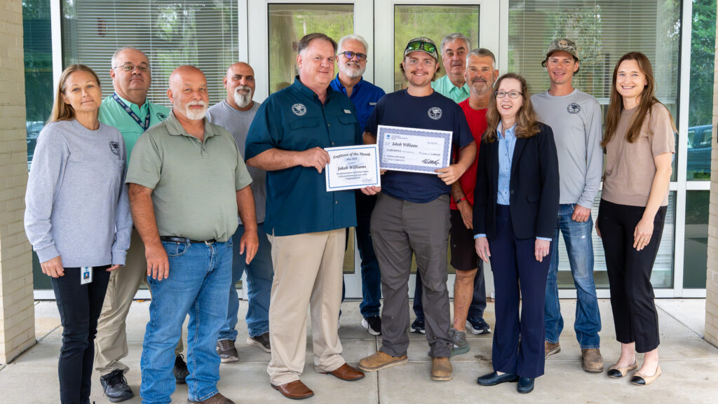 Congratulations to Jakob Williams, the District’s May Employee of the Month. Jakob is recognized for his professionalism, strong work ethic, and contributions to the success of the District’s artesian well plugging program.