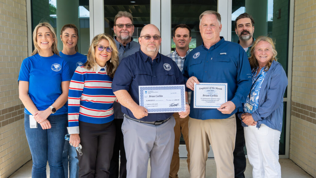 Congratulations to Brian Corbin, the District’s Employee of the Month. Brian is an Engineer III in the Division of Regulatory Services’ Compliance Team in the Jacksonville Service Center.